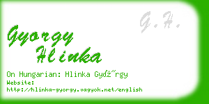 gyorgy hlinka business card